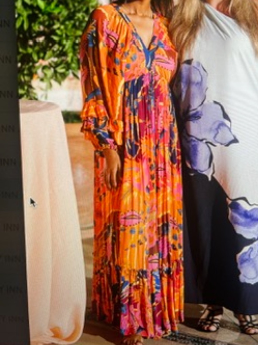 Farm Rio Vintage Wave Long-Sleeve Maxi Dress - Picture 4 of 12